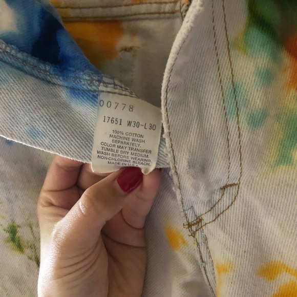 Tie dye denim (I dyed myself hand wash only) - Picture 2 of 2